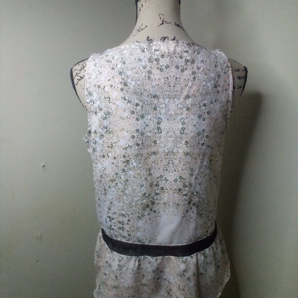 BCBG Generation Blouse Women S Sleeveless Lace Detail Lightweight Print Peach - Picture 9 of 15